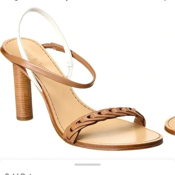 Rag & Bone Infinity Leather Sandals heels heeled shoes women’s 38.5 EU 8 US NWT - Picture 1 of 3